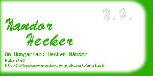 nandor hecker business card